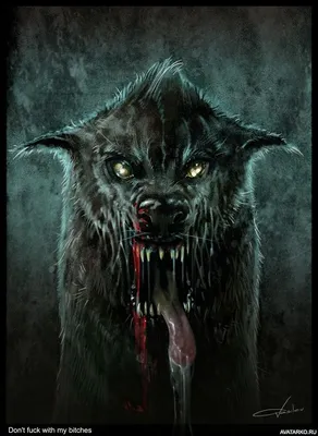 крупным планом изображение уродливого персонажа с большой волчьей головой,  картинки страшных волков, волки, волк фон картинки и Фото для бесплатной  загрузки