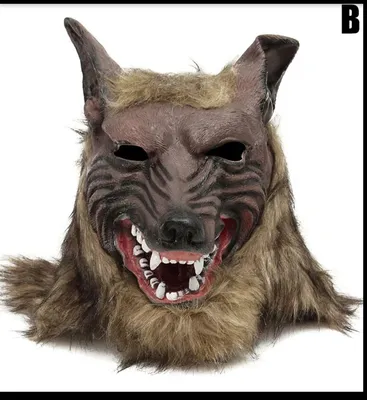 Страшная маска на Хэллоуин, половина лица, маска животного, волка, реквизит  для косплея для взрослых, карнавальная вечеринка-маскарад – лучшие товары в  онлайн-магазине Джум Гик