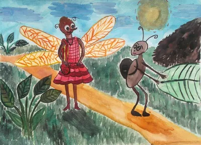 Иллюстрация к басне стрекоза и муравей - 66 фото