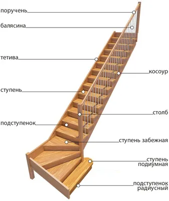 Забежные ступени в лестницах | WoodNeva