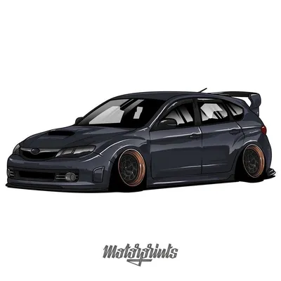 MotorPrints on Instagram: “Subaru Impreza STi '2008. Owner: @ty_westrum  Order illustration of your car! Write me in Direct Message or email.  Contact in BI… | Обои