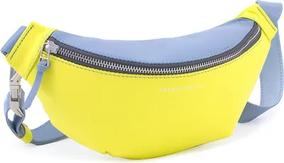 Желто-голубая патриотическая сумка-бананка из натуральной кожи Grande Pelle  (10128) купить в Киеве, цена | MODNOTAK