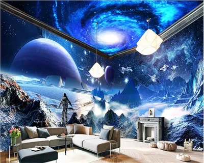Красивые, на заказ, большие, супер HD обои, звездная тема мечты,  Космический дом, papel де parede, 3d обои, papier peint | AliExpress