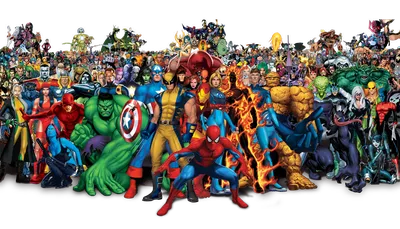 Купить постер (плакат) Marvel Superhero на стену для интерьера