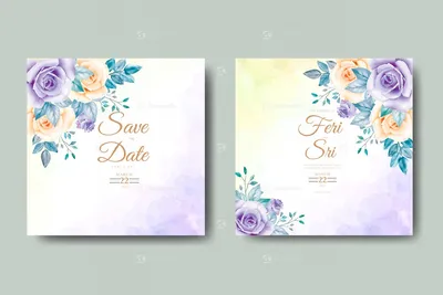 Цветочные свадебные открытки, приглашения, поздравления | Artsobranie