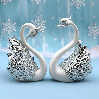 Купить 5D Diy Алмазная картина Лебедь и ребенок-лебедь Алмазная вышивка  Свадебные украшения | Joom