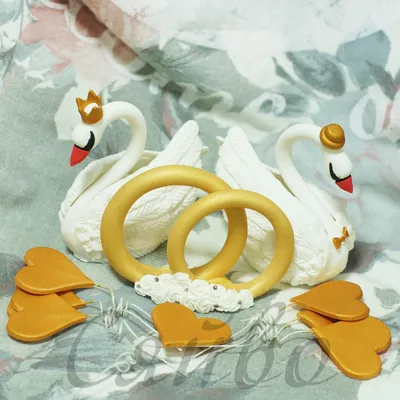 Купить набор сахарных украшений Slado Свадебные лебеди - 2 шт в Украине,  цена