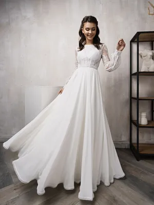 ALINA» - атласное свадебное платье с разрезом и прозрачными вставками в  корсете купить в Минске -