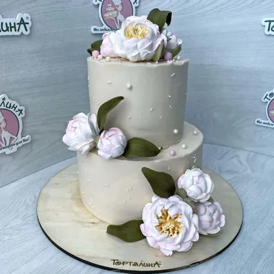 Свадебные торты с инициалами - A1175 от 2500 рублей за кг. Купить в  CakesClub.