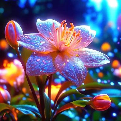 Необычно красивые, светящиеся, цветы …» — создано в Шедевруме