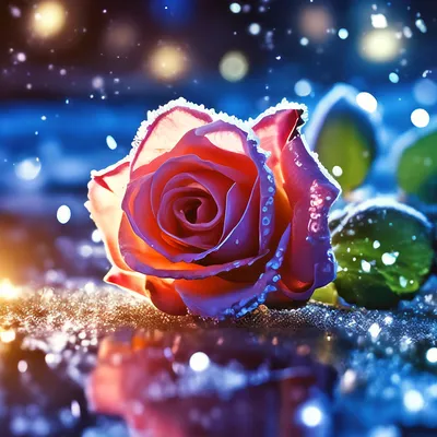 Прекрасные сверкающие розы сияют в …» — создано в Шедевруме
