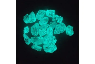 Светящиеся в темноте окрашенные камни, цвет: Белый/Сине-зеленый, 1 кг  купить в Москве с доставкой в интернет-магазине Glow-neon.ru