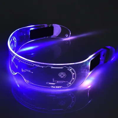 Светодиодные светящиеся очки NEW - купить по доступным ценам в  интернет-магазине OZON (498186279)