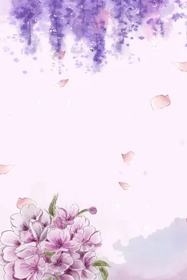 светло фиолетовые цветы H5 фон Обои Изображение для бесплатной загрузки -  Pngtree