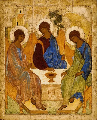 Троица (икона Рублёва) — Википедия