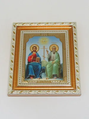 Святая Троица, икона в серебряном окладе, артикул И09740 - купить в  православном интернет-магазине Ладья