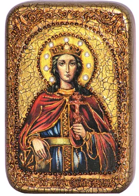 Купить старинную Икону Святая великомученица Екатерина в антикварном  магазине Оранта в Москве артикул 194-22
