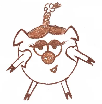рисунок рисованной свинья в мультяшном стиле каракули PNG , рисунок  автомобиля, мультфильм рисунок, рисунок свиньи PNG картинки и пнг рисунок  для бесплатной загрузки