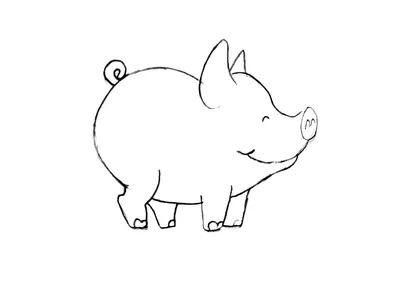 Нарисованная рукой иллюстрация вектора свиньи эскиза Иллюстрация вектора -  иллюстрации насчитывающей изображение, уши: 109993252