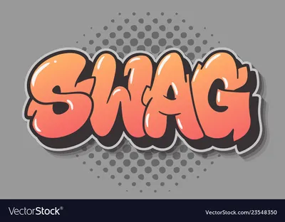 Swag sing banner hand drawn lettering Royalty Free Vector