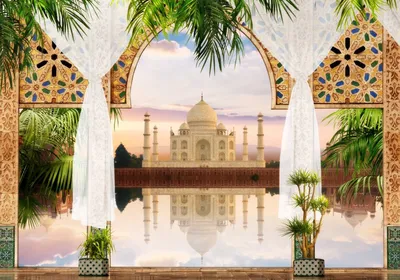Скачать обои замок, Индия, памятник, храм, Taj Mahal, Тадж Махал, Agra,  India, раздел город в разрешении 6720x4480