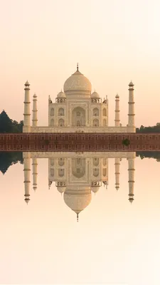 Фото Тадж-Махал Мечеть Agra India Uttar Pradesh Отражение 1080x1920