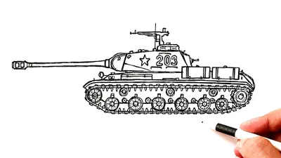 How to draw an Tank IS-2 - YouTube