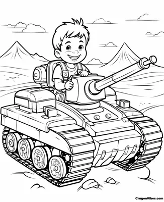 Раскраска Боевой танк (Германия) | Раскраски танки. Раскраска боевой  военной техники: танки