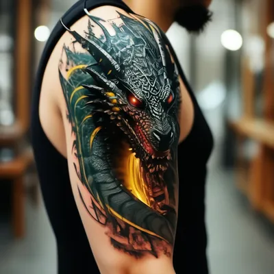 100 лучших идей: Тату дракон - значение и примеры на фото | Dragon tattoo  for women, Dragon tattoo designs, Dragon sleeve tattoos