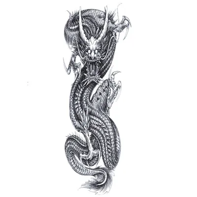 Временное Тату Татуировка Китайский Дракон — Купить на BIGL.UA ᐉ Удобная  Доставка (1977912401)