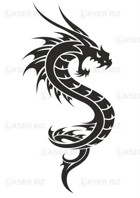 Эскиз тату дракон» — создано в Шедевруме