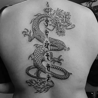 Татуировка мужская графика на ключице дракон - мастер Мария Бородина  (Челнокова) 7193 | Art of Pain