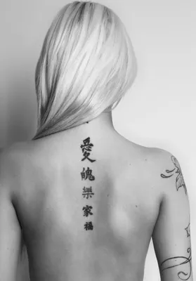 Тату для девушек на шее: китайские иероглифы (ФОТО) - trendymode.ru