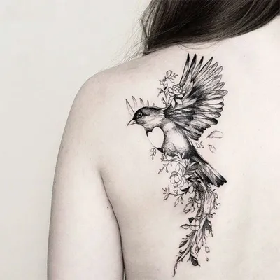 Татуировка птицы🦅🕊 Одна из любимых тем тату у девушек. | By Татуировки  мини и средние работы. Киев, Центр | Facebook