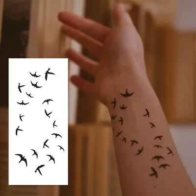 Tattoo Tatu pticy na noge - tattoo photo (137898)