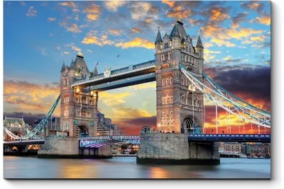 Картина Picsis Тауэрский мост на закате, 660x430x40 мм 1381-10428484 -  выгодная цена, отзывы, характеристики, фото - купить в Москве и РФ