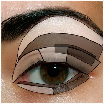 Горизонтальная классическая техника макияжа глаз | Как сделать, фото,  примеры