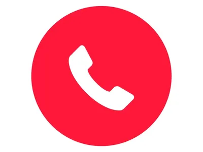 Round Red Phone Icon PNG vector in SVG, PDF, AI, CDR format