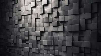 темная стена покрытая различными формами такими как кубоиды, 3d современная  абстрактная мозаика серые обои геометрический узор винтажная текстура  бумаги минималистский дизайн, Hd фотография фото, мозаика фон картинки и  Фото для бесплатной загрузки