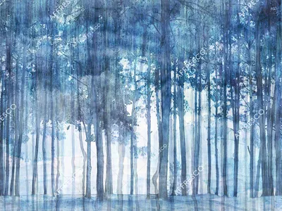 Картина на холсте Темный лес, Постер в морозном стиле, дерево, туман,  художественные обои, Скандинавская картина, печать, украшение для дома,  гостиной | AliExpress