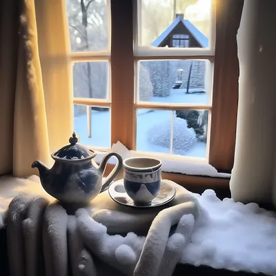 Дом уют тепло окно чай плед …» — создано в Шедевруме