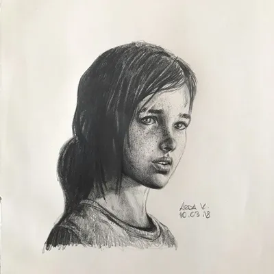 The Last Of Us - Ellie [OC] : drawing | The last of us, Really cool  drawings, Cool drawings