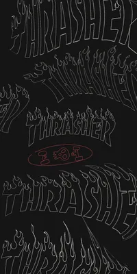 Thrasher T Shirt - Gray/Blue/Pink – Branded Skate Shop