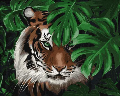 Картина на холсте Постер-лайн Тигр 40x50 см по цене 460 ₽/шт. купить в  Твери в интернет-магазине Леруа Мерлен