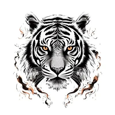 Рисунок тигра | Премиум векторы