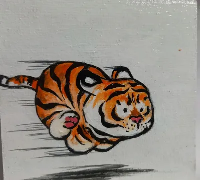Фетр с рисунком принтом | Новогодний принт рисунок шарик из фетра \"Тигр  2022\" тигренок в шапке | Чудесина — все для хендмейда
