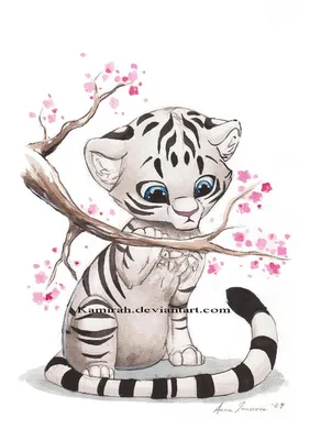 White Tiger by Kamirah on DeviantArt | Cute animal drawings kawaii, Cartoon  drawings of animals, Cute kawaii drawings