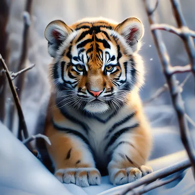 Картина \"Милый тигренок\". Картина с тигром, картина тигрёнок купить в  интернет-магазине Ярмарка Мастеров по цене 3000 ₽ – PQ18EBY | Картины,  Самара - доставка по России