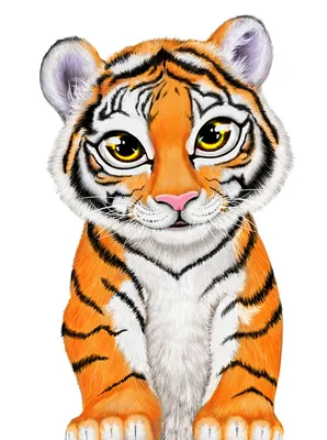 Мультяшный тигренок рисунок - 73 фото