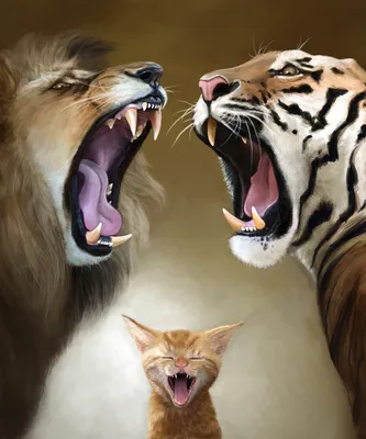 Львы и тигры - картинки и фото koshka.top